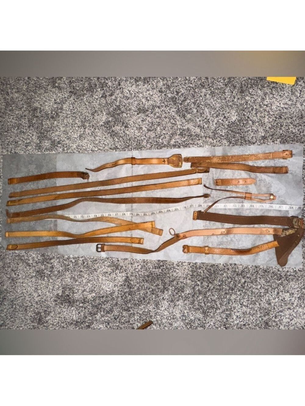 Vachetta Leather Strap Repair Bundle Large Lot Patina Replacement Pieces SKU 014 - Picture 11 of 15